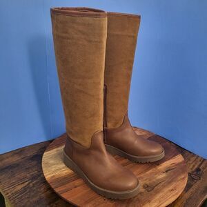 G.H. Bass Joyce Knee High Boot Brown Wedge Heel Women's 8.5M